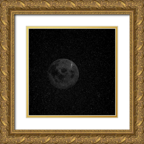 Night Moon 1 Gold Ornate Wood Framed Art Print with Double Matting by Phillip, Jamie