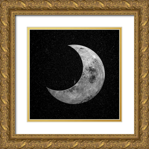 Night Moon  Gold Ornate Wood Framed Art Print with Double Matting by Phillip, Jamie