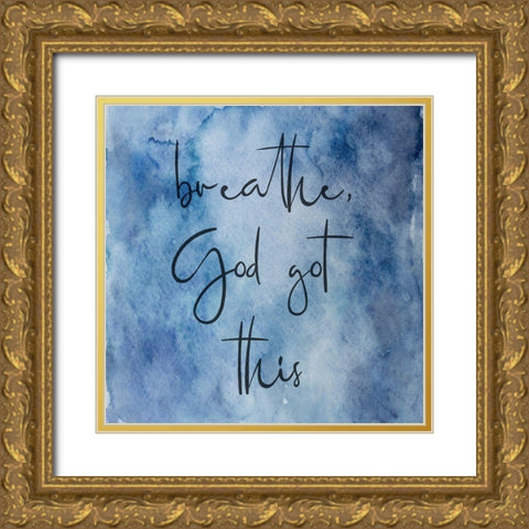 God Again Gold Ornate Wood Framed Art Print with Double Matting by Phillip, Jamie