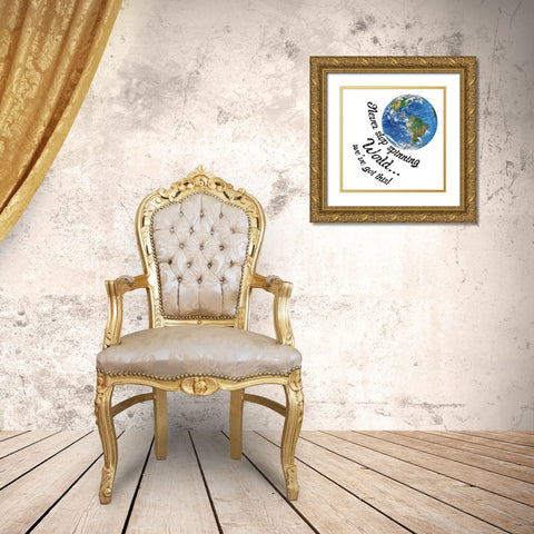 World 3 Gold Ornate Wood Framed Art Print with Double Matting by Phillip, Jamie