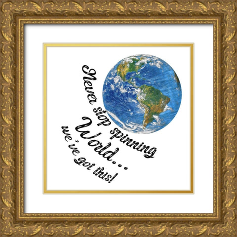 World 3 Gold Ornate Wood Framed Art Print with Double Matting by Phillip, Jamie