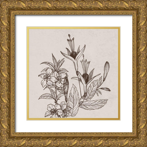 Botanical Roots Gold Ornate Wood Framed Art Print with Double Matting by Phillip, Jamie
