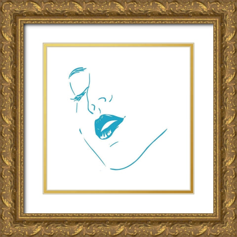Facial Gold Ornate Wood Framed Art Print with Double Matting by Phillip, Jamie