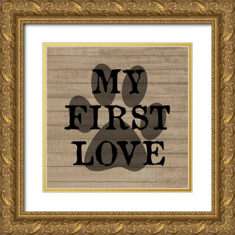 First Love Gold Ornate Wood Framed Art Print with Double Matting by Phillip, Jamie