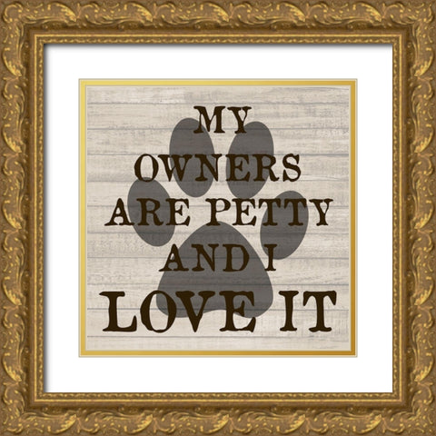 Pet Lovers Gold Ornate Wood Framed Art Print with Double Matting by Phillip, Jamie