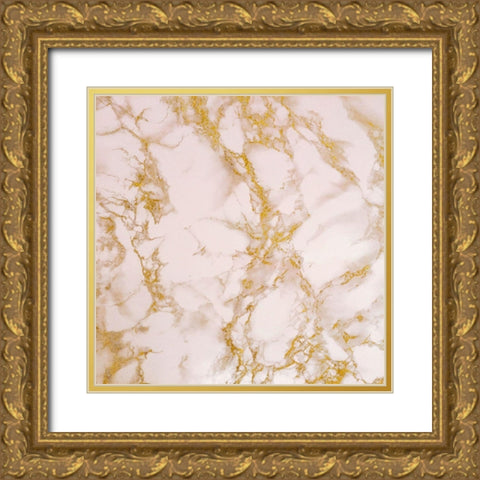 Golden Marble Gold Ornate Wood Framed Art Print with Double Matting by Phillip, Jamie