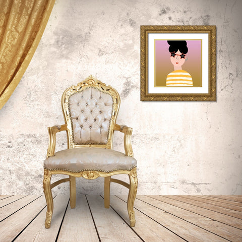 Girly 4 Gold Ornate Wood Framed Art Print with Double Matting by Phillip, Jamie