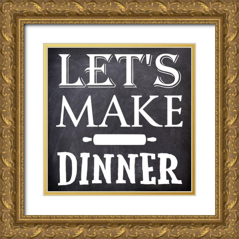 Dinner Gold Ornate Wood Framed Art Print with Double Matting by Phillip, Jamie