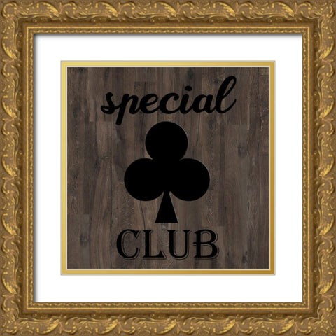 Playing Card Club Gold Ornate Wood Framed Art Print with Double Matting by Phillip, Jamie