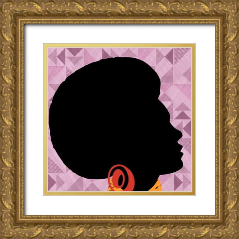 African woman Gold Ornate Wood Framed Art Print with Double Matting by Phillip, Jamie