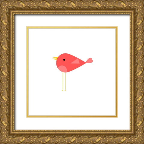 Love Bird Gold Ornate Wood Framed Art Print with Double Matting by Phillip, Jamie