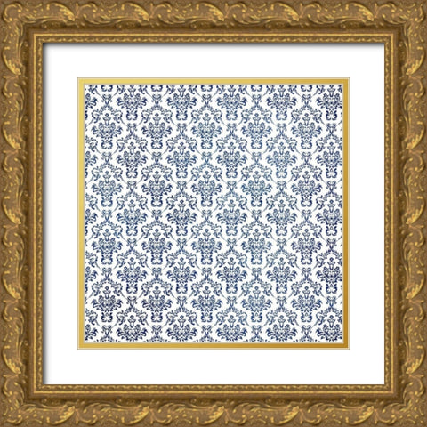 Victorian Indigo Gold Ornate Wood Framed Art Print with Double Matting by Phillip, Jamie