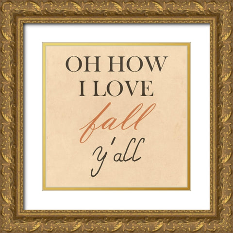 Fall Gold Ornate Wood Framed Art Print with Double Matting by Phillip, Jamie