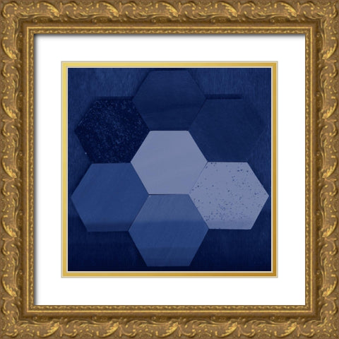 Midnight Shapes Gold Ornate Wood Framed Art Print with Double Matting by Phillip, Jamie