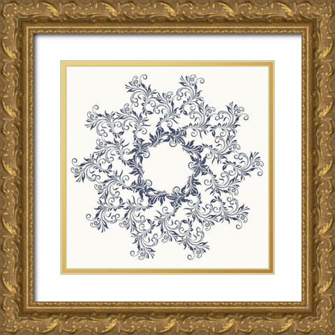 Mandala 3 Gold Ornate Wood Framed Art Print with Double Matting by Phillip, Jamie