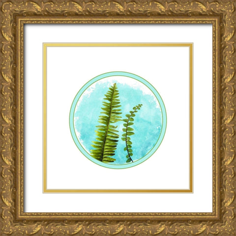 Fern Gold Ornate Wood Framed Art Print with Double Matting by Phillip, Jamie
