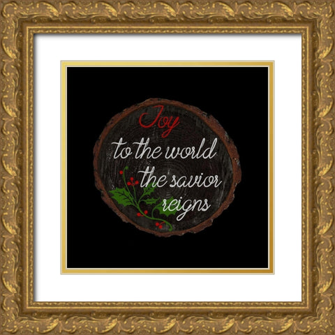 Joy To The World Gold Ornate Wood Framed Art Print with Double Matting by Phillip, Jamie