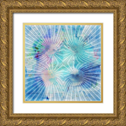 Geometrical Realm Gold Ornate Wood Framed Art Print with Double Matting by Phillip, Jamie