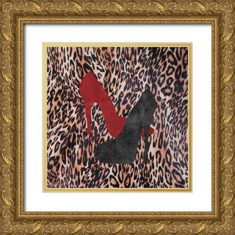 My Shoes Gold Ornate Wood Framed Art Print with Double Matting by Phillip, Jamie