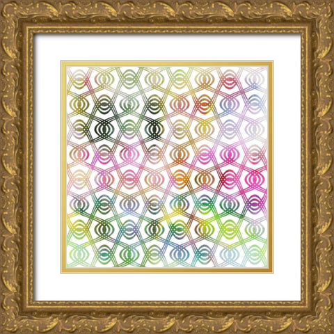 Geometrical Loom Gold Ornate Wood Framed Art Print with Double Matting by Phillip, Jamie