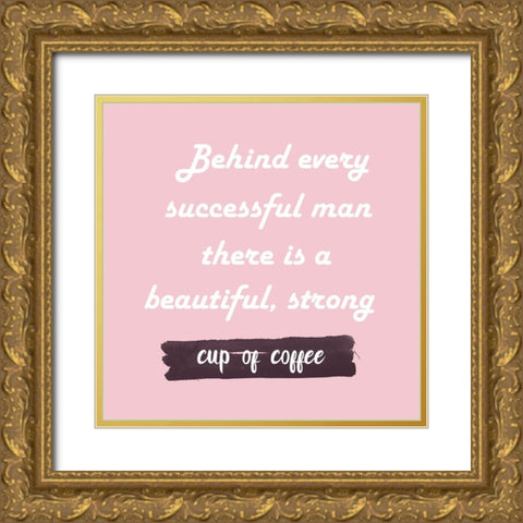 Coffee Support 1 Gold Ornate Wood Framed Art Print with Double Matting by Phillip, Jamie