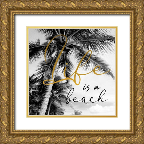 Beach Gold Ornate Wood Framed Art Print with Double Matting by Phillip, Jamie
