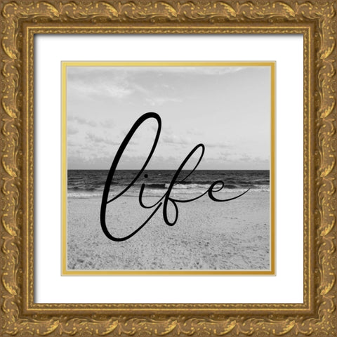 Beach Life 2 Gold Ornate Wood Framed Art Print with Double Matting by Phillip, Jamie