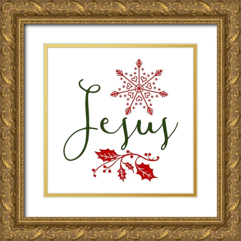 Jesus Gold Ornate Wood Framed Art Print with Double Matting by Phillip, Jamie
