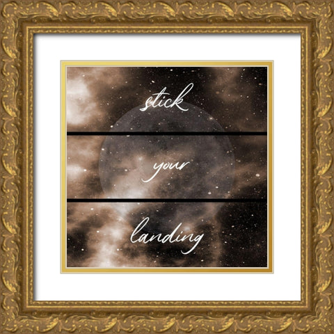 Moon Landing Gold Ornate Wood Framed Art Print with Double Matting by Phillip, Jamie