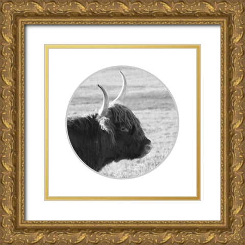 Calf Gold Ornate Wood Framed Art Print with Double Matting by Phillip, Jamie