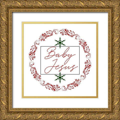 Christmas Gold Ornate Wood Framed Art Print with Double Matting by Phillip, Jamie