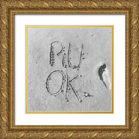 So Ok Gold Ornate Wood Framed Art Print with Double Matting by Phillip, Jamie