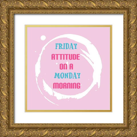 Friday Gold Ornate Wood Framed Art Print with Double Matting by Phillip, Jamie