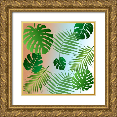 At The Beach 3 Gold Ornate Wood Framed Art Print with Double Matting by Phillip, Jamie