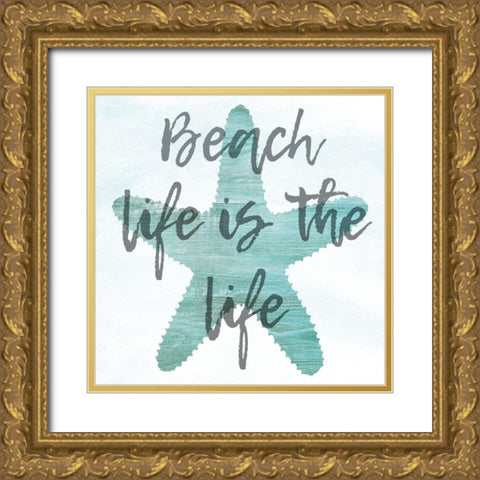 Beach Life A Gold Ornate Wood Framed Art Print with Double Matting by Phillip, Jamie
