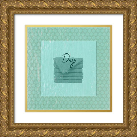 Bath Towel Gold Ornate Wood Framed Art Print with Double Matting by Phillip, Jamie