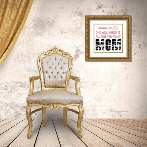 Mom Gold Ornate Wood Framed Art Print with Double Matting by Phillip, Jamie