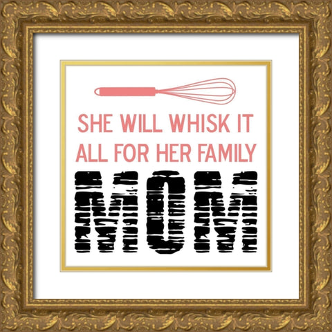 Mom Gold Ornate Wood Framed Art Print with Double Matting by Phillip, Jamie