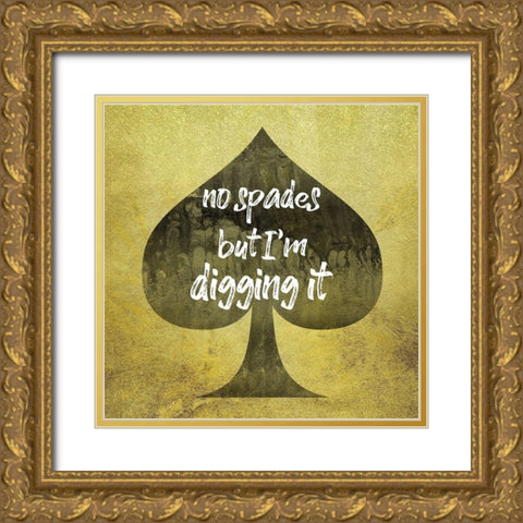 Spades 2 Gold Ornate Wood Framed Art Print with Double Matting by Phillip, Jamie
