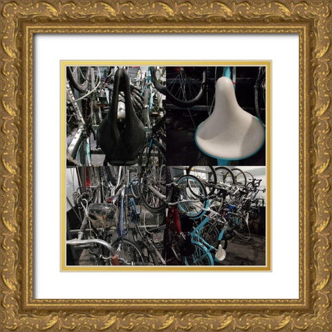 Bicycle 2 Gold Ornate Wood Framed Art Print with Double Matting by Phillip, Jamie