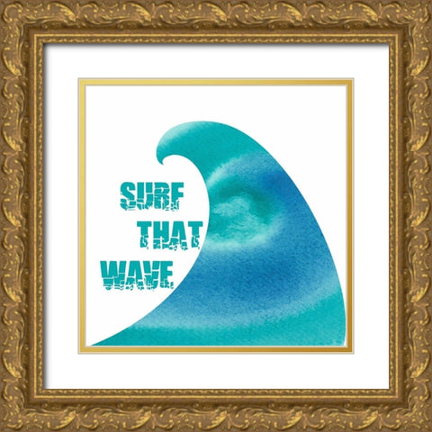 Surf 1 Gold Ornate Wood Framed Art Print with Double Matting by Phillip, Jamie