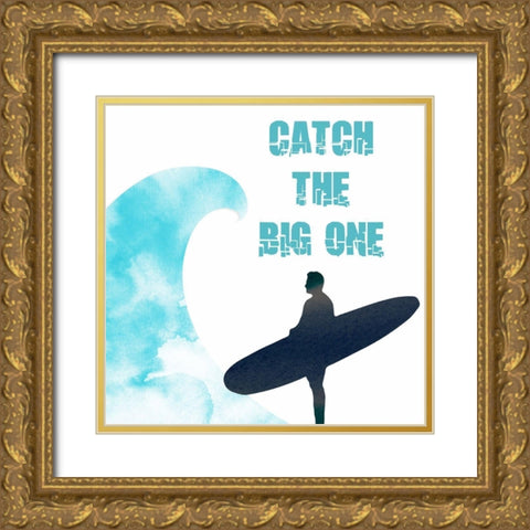 Surf 2 Gold Ornate Wood Framed Art Print with Double Matting by Phillip, Jamie