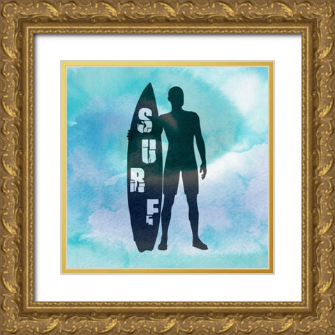 Surf 3 Gold Ornate Wood Framed Art Print with Double Matting by Phillip, Jamie