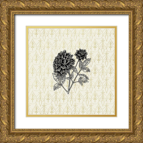 Black Silk 6 Gold Ornate Wood Framed Art Print with Double Matting by Phillip, Jamie
