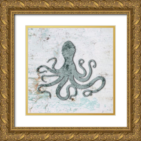 Octo Gold Ornate Wood Framed Art Print with Double Matting by Phillip, Jamie