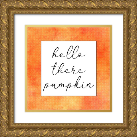 Pumpkin 1 Gold Ornate Wood Framed Art Print with Double Matting by Phillip, Jamie