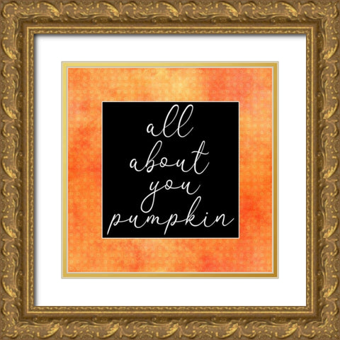 Pumpkin 2 Gold Ornate Wood Framed Art Print with Double Matting by Phillip, Jamie