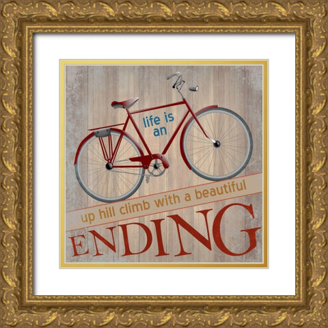 Bike 2 Gold Ornate Wood Framed Art Print with Double Matting by Phillip, Jamie
