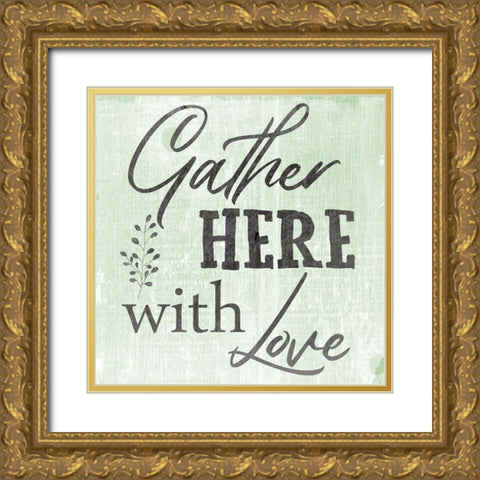 Gather Gold Ornate Wood Framed Art Print with Double Matting by Phillip, Jamie