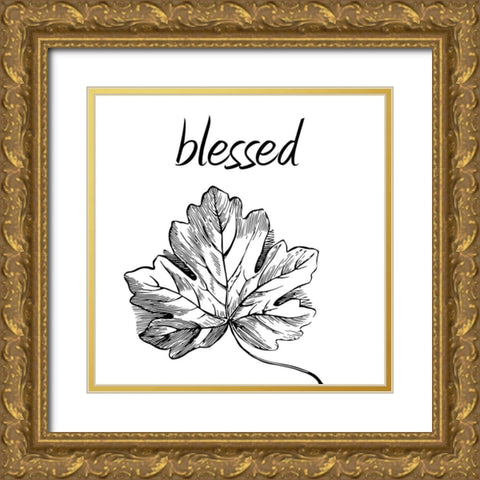 Blessed Gold Ornate Wood Framed Art Print with Double Matting by Phillip, Jamie